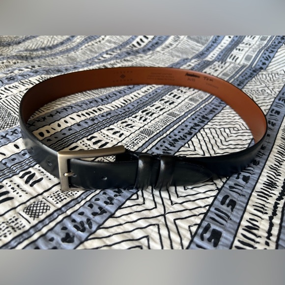 Joseph Abboud Men's Black Genuine Leather Belt Size 34 Formal Business Office - Picture 6 of 8